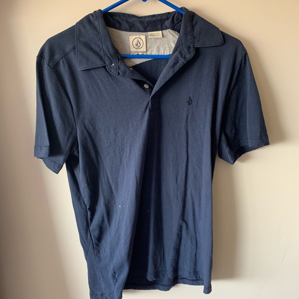 blue collar volcom polo
